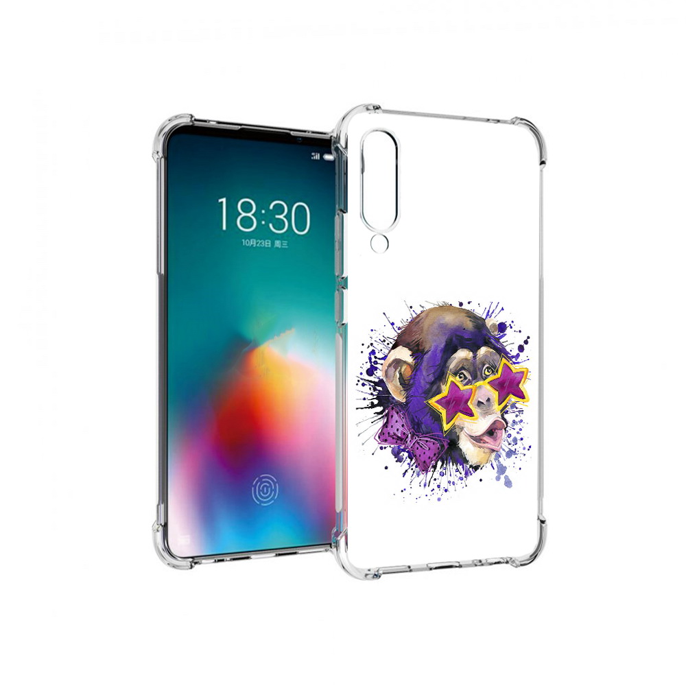 

Чехол MyPads Tocco для Meizu 16T обезьяна в очках (PT144619.90.524), Прозрачный, Tocco