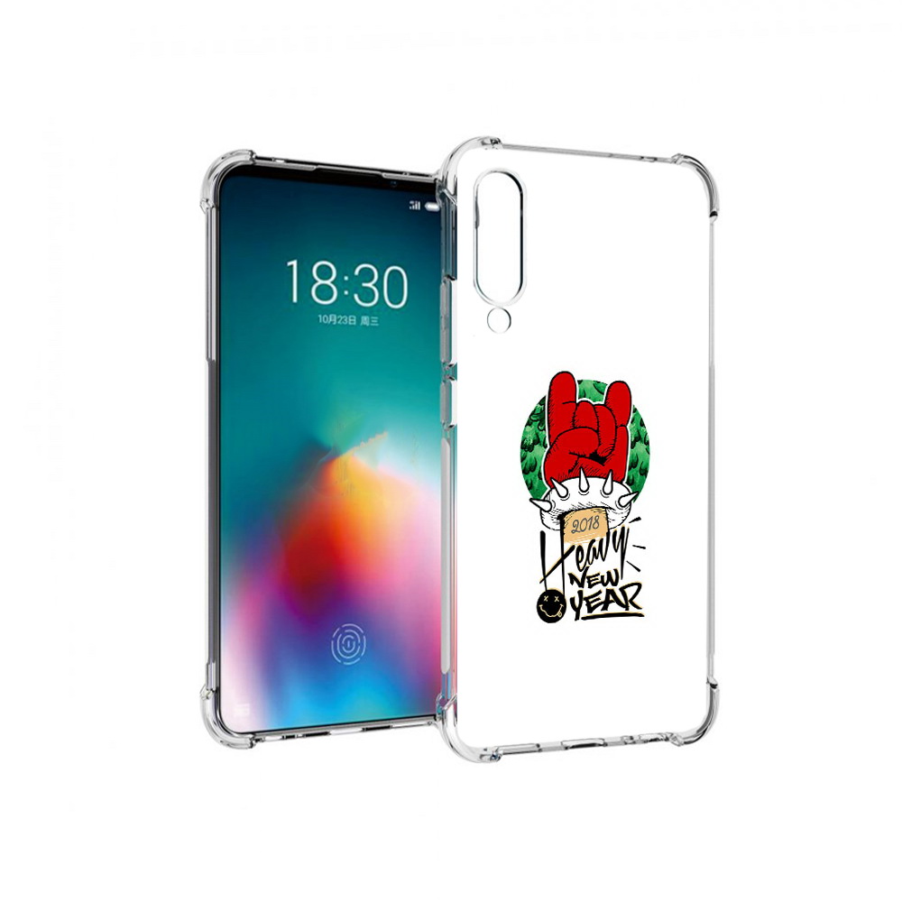 

Чехол MyPads Tocco для Meizu 16T Гангстер новый год (PT144619.90.53), Прозрачный, Tocco