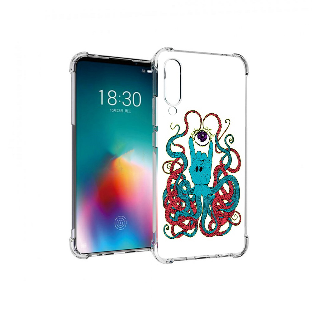 

Чехол MyPads Tocco для Meizu 16T осьминог-рука абстракция (PT144619.90.530), Прозрачный, Tocco