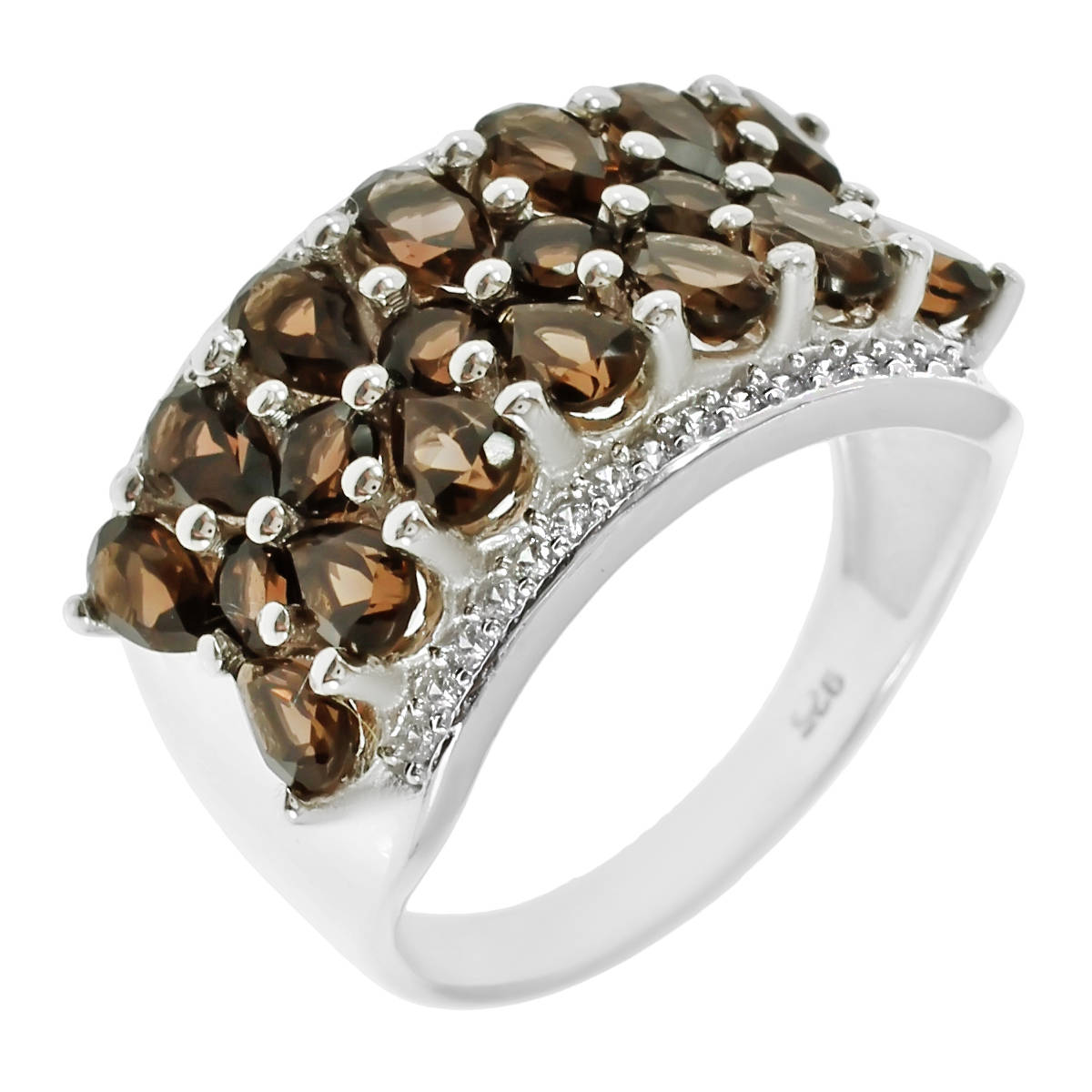 

Кольцо из серебра р. , Balex Jewellery 1410931466, раухтопаз\фианит, 1410931466