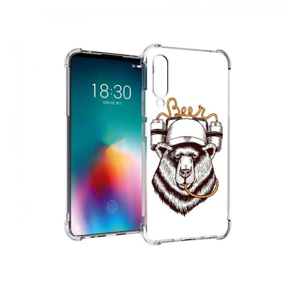 

Чехол MyPads Tocco для Meizu 16T пивной медведь (PT144619.90.538), Прозрачный, Tocco