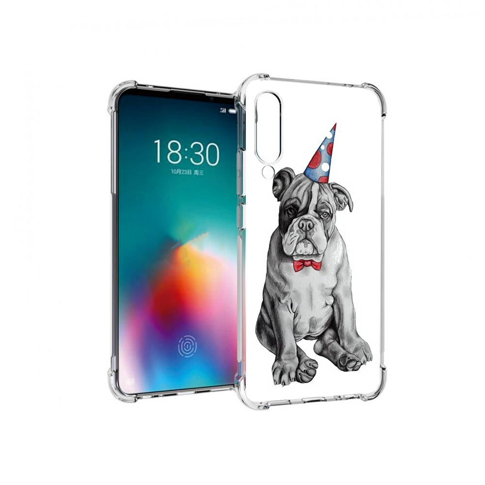 

Чехол MyPads Tocco для Meizu 16T праздничный щенок (PT144619.90.554), Прозрачный, Tocco