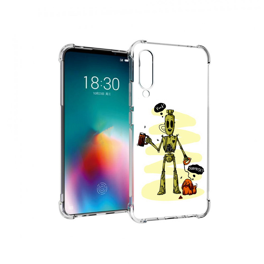 Чехол MyPads Tocco для Meizu 16T прикольный робот (PT144619.90.557)
