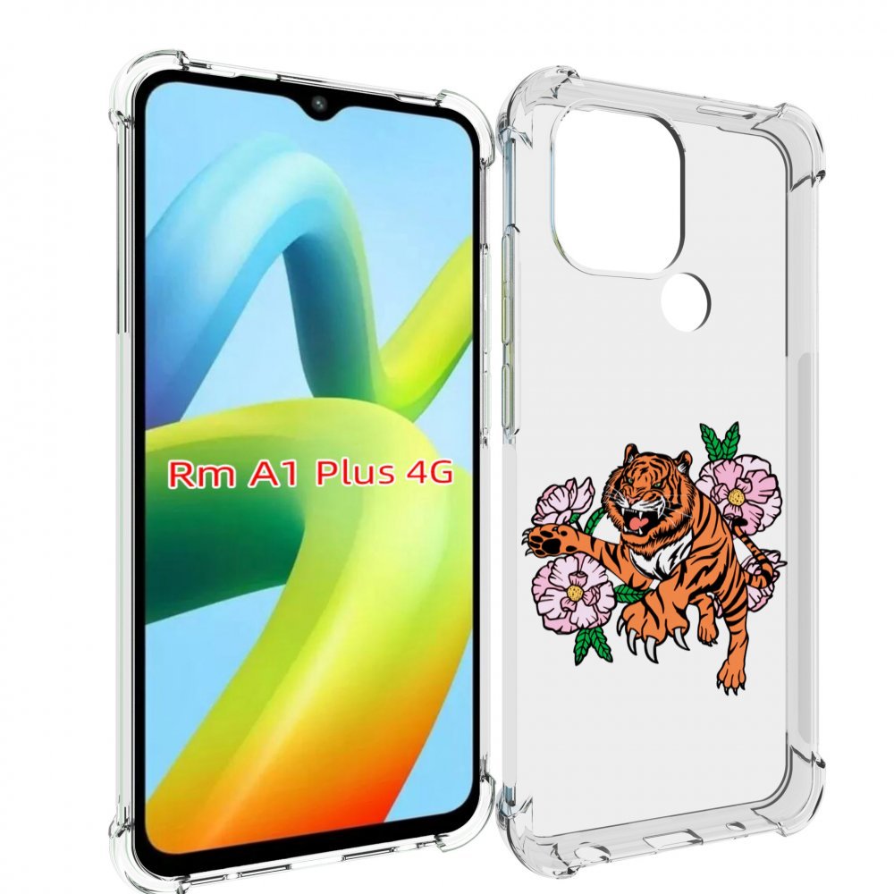 

Чехол MyPads тигры-цветочные для Xiaomi Redmi A1 Plus +, Прозрачный, Tocco