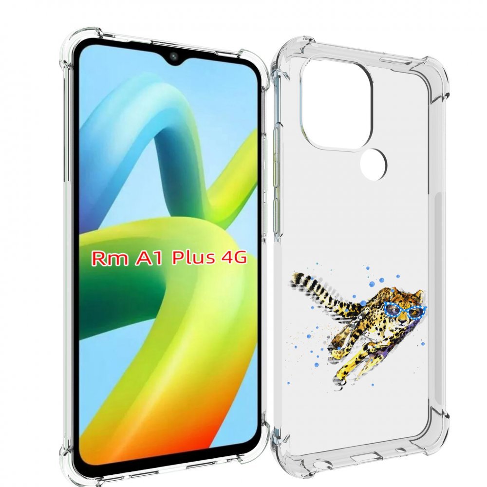 

Чехол MyPads гепард в очках для Xiaomi Redmi A1 Plus +, Прозрачный, Tocco