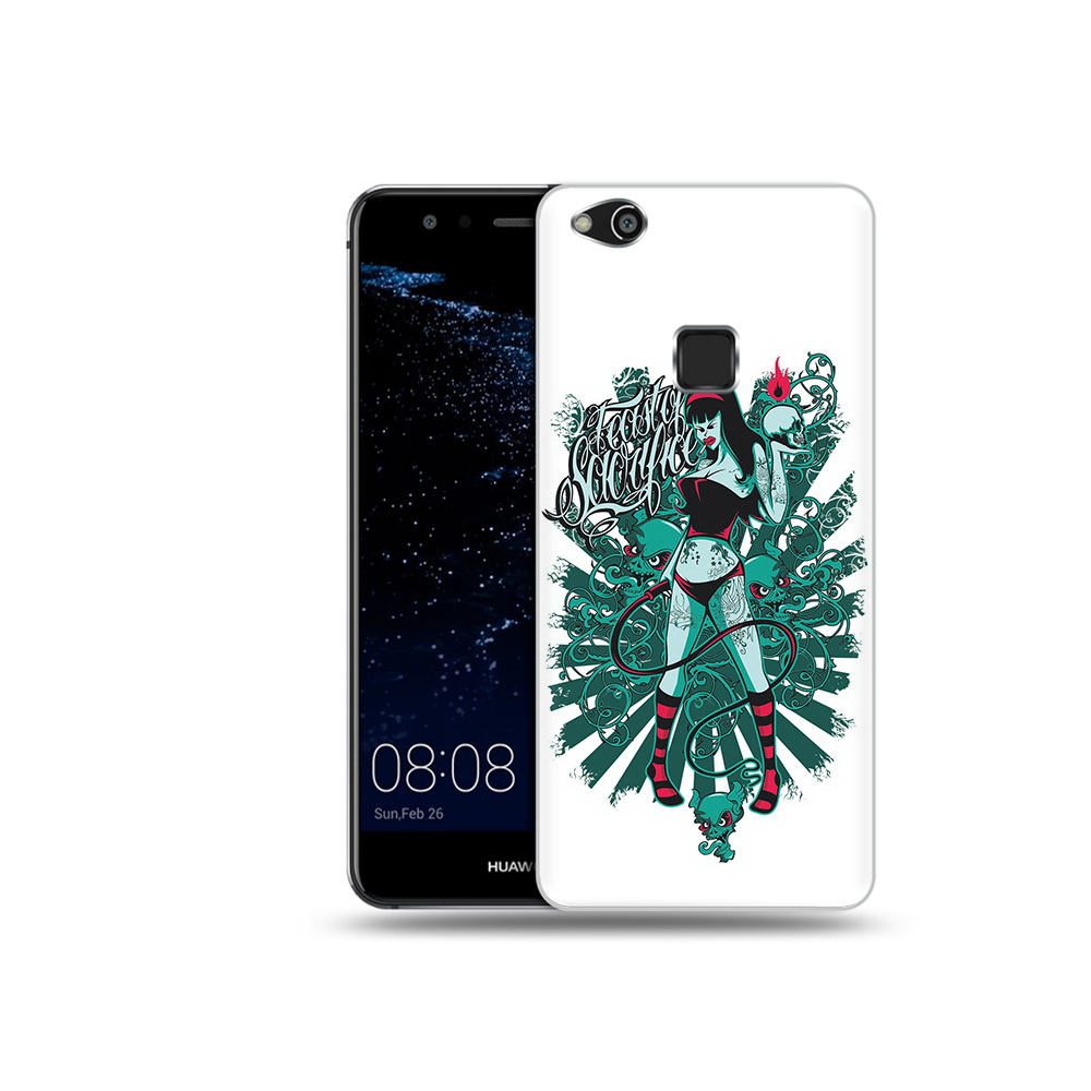 

Чехол MyPads Tocco для Huawei P10 Lite нарисованная девушка в татуировках (PT62135.59.499), Прозрачный, Tocco