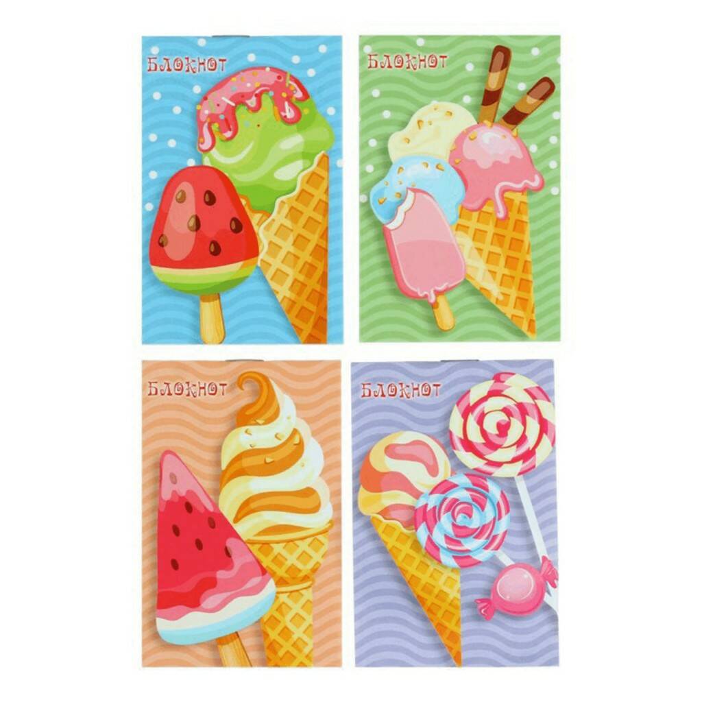 

Блокнот Проф-Пресс Мороженое и леденец А7 16 листов в ассортименте