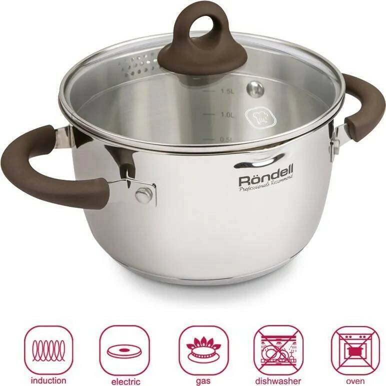 

1448 Кастрюля с/кр 24 см 5,7 л Zorro Rondell (ST)