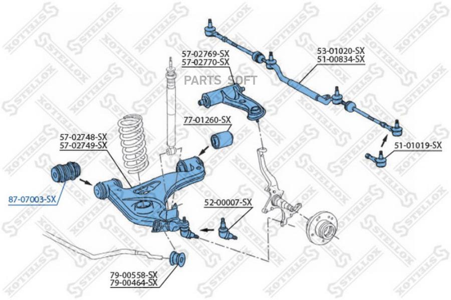 

STELLOX Сайлентблок STELLOX 8707003sx