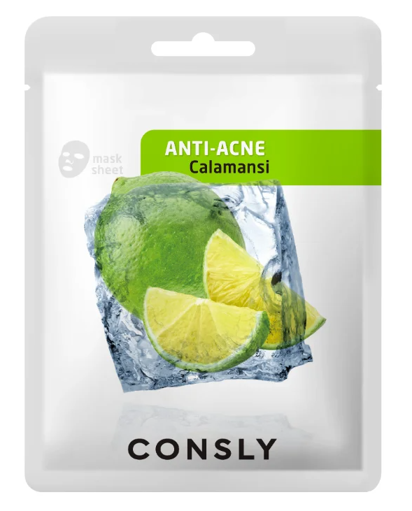 фото Набор масок тканевых с экстрактом каламанси consly calamansi anti-acne mask pack 3 шт