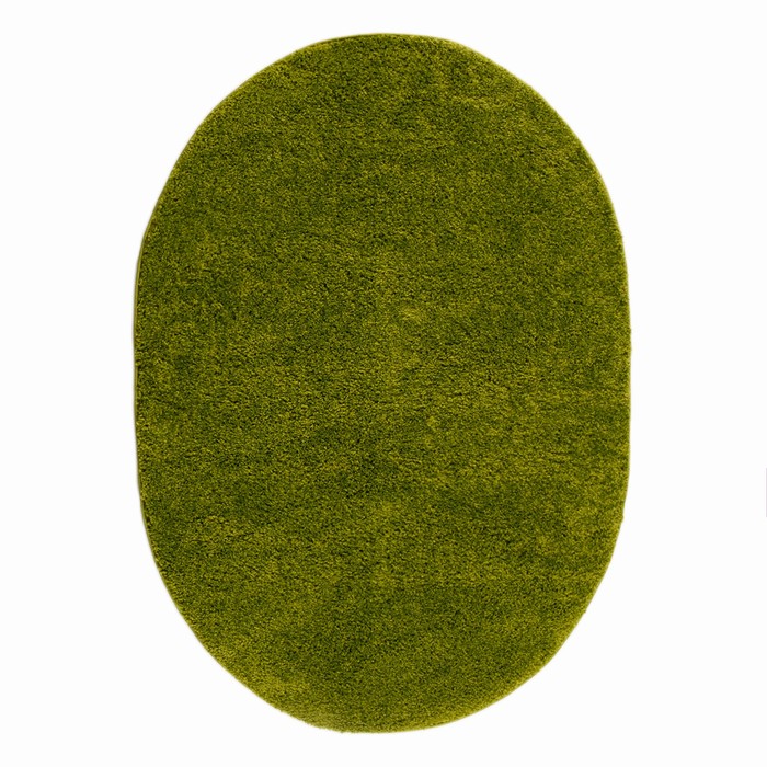 фото Витебские ковры ковёр фризе «шегги», цвет салатовый, овал 160х230 см