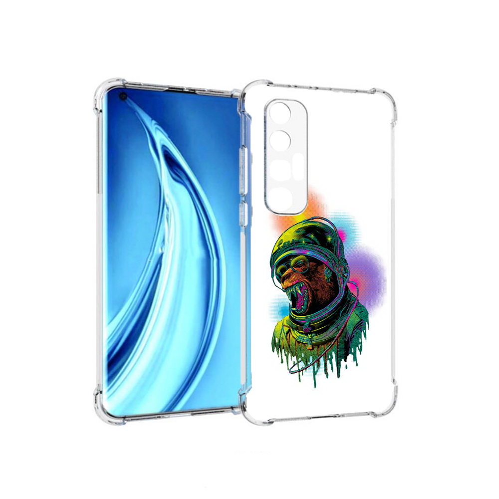 

Чехол MyPads Tocco для Xiaomi Mi 10S медведь космонавт (PT226949.296.466), Прозрачный, Tocco