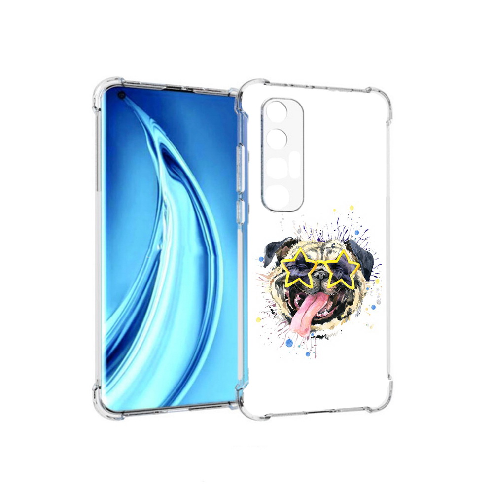 

Чехол MyPads Tocco для Xiaomi Mi 10S мопс боксер (PT226949.296.482), Прозрачный, Tocco