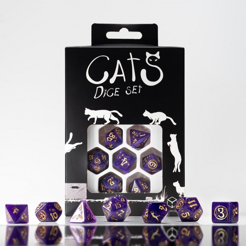 Набор кубиков для игр Q-Workshop CATS Dice Set: Purrito levenhuk набор микропрепаратов labzz c12 существа