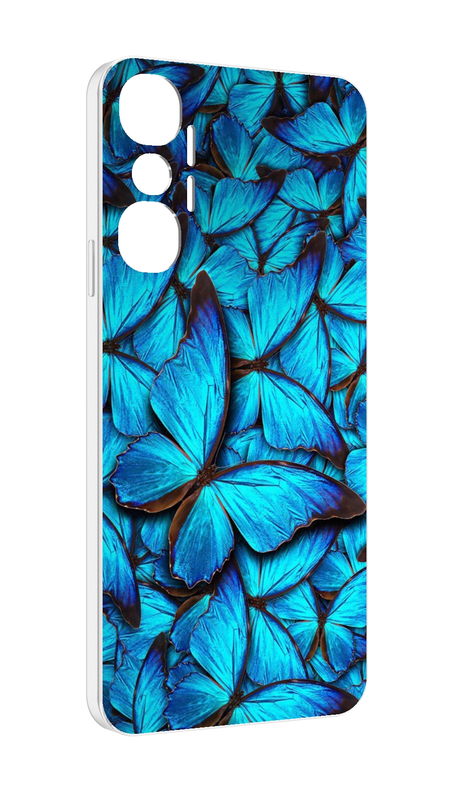 

Чехол MyPads бирюзовые бабочки для Infinix Hot 20 4G, Прозрачный, Tocco