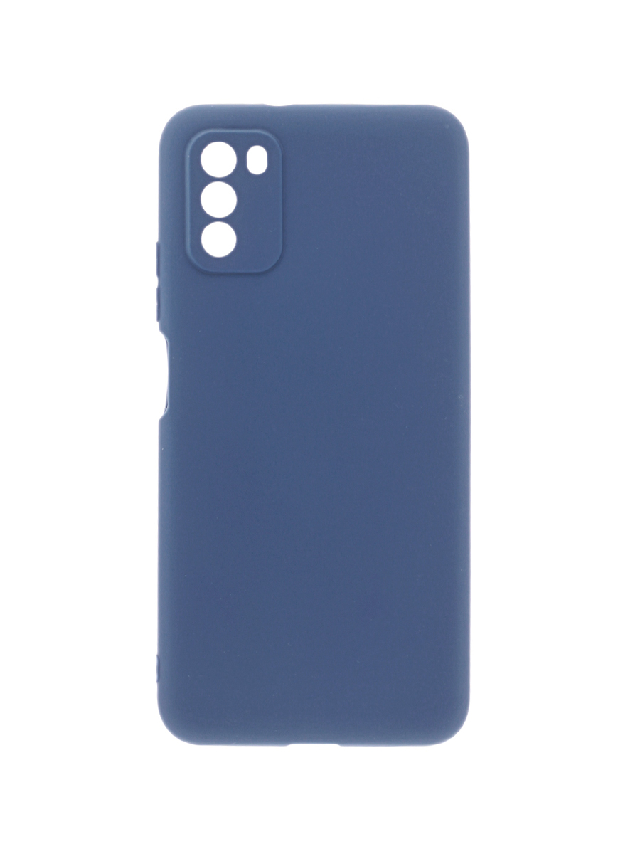 фото Накладка soft matte для xiaomi poco m3 (синий) защита камеры mobileocean