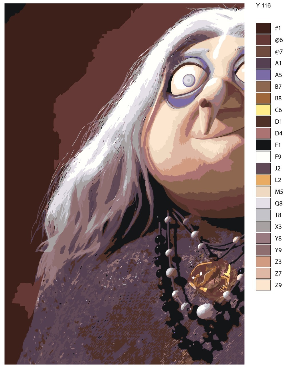 

Картина по номерам BRUSHES-PAINTS Y-116, Семейка Аддамс, Бабушка