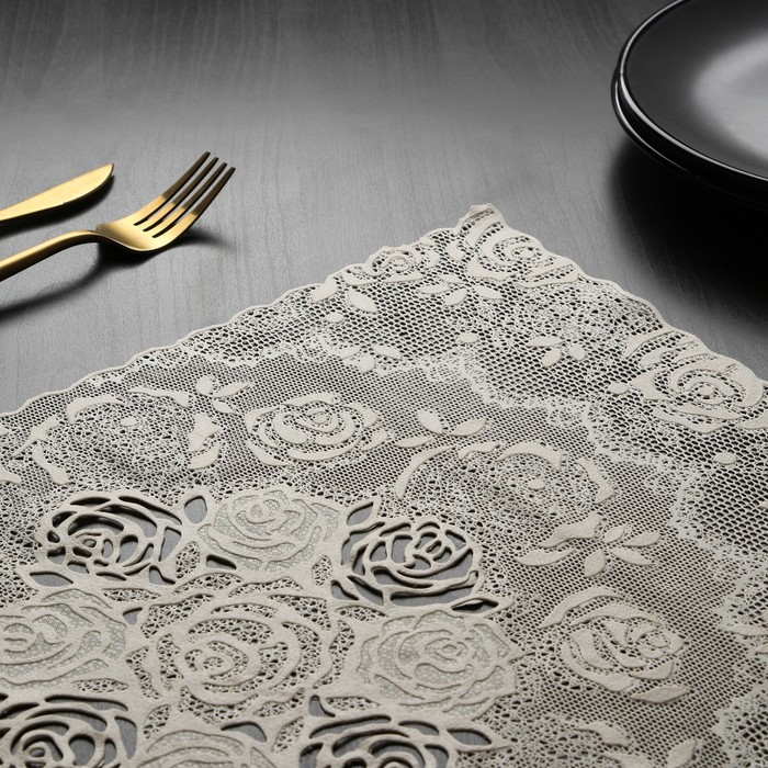 

Доляна ажурные, Листья, 4 шт, 46х30 см, ПВХ, цвет бежевый, ажурные, Листья, 4 шт, 46х30 см, ПВХ, цвет бежевый