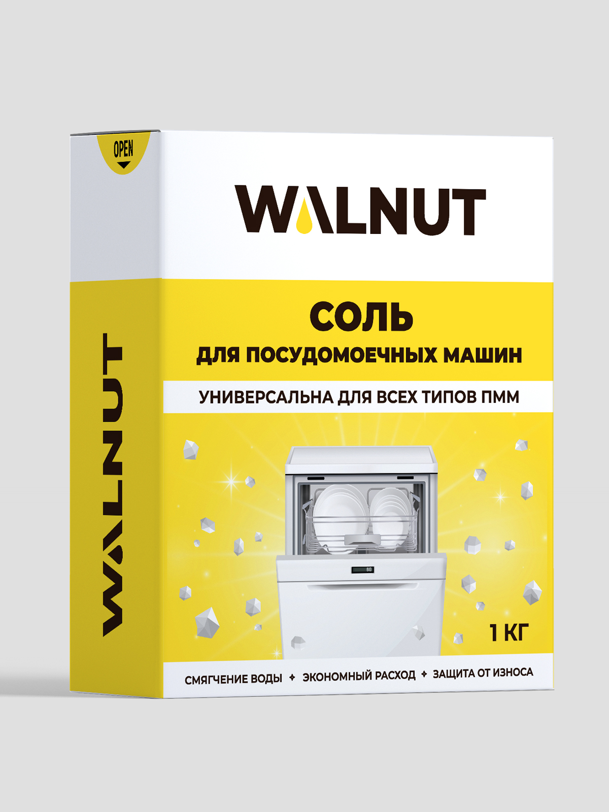 

Соль для посудомоечных машин Walnut 1 кг, WLN0412