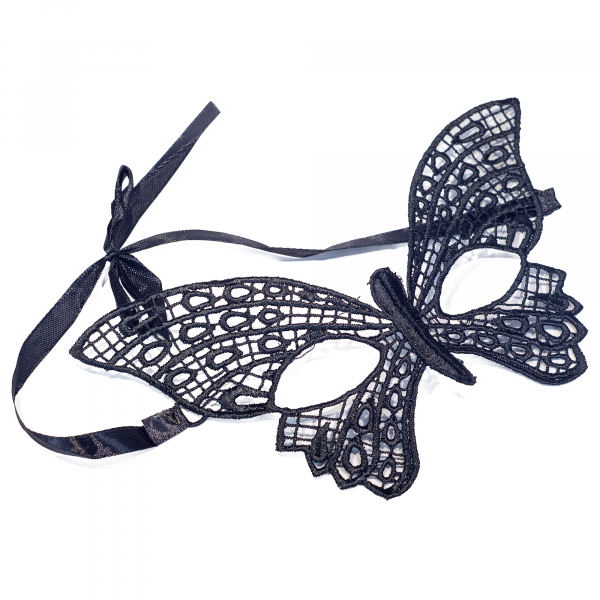 Кружевная маска KISSEXPO бабочка черная