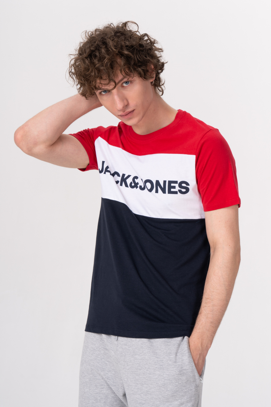 

Футболка мужская 12173968 Jack & Jones красная 50 RU, 12173968