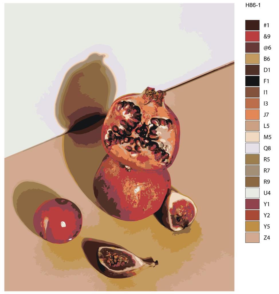 

Картина по номерам BRUSHES-PAINTS Н86, Натюрморт - Гранат