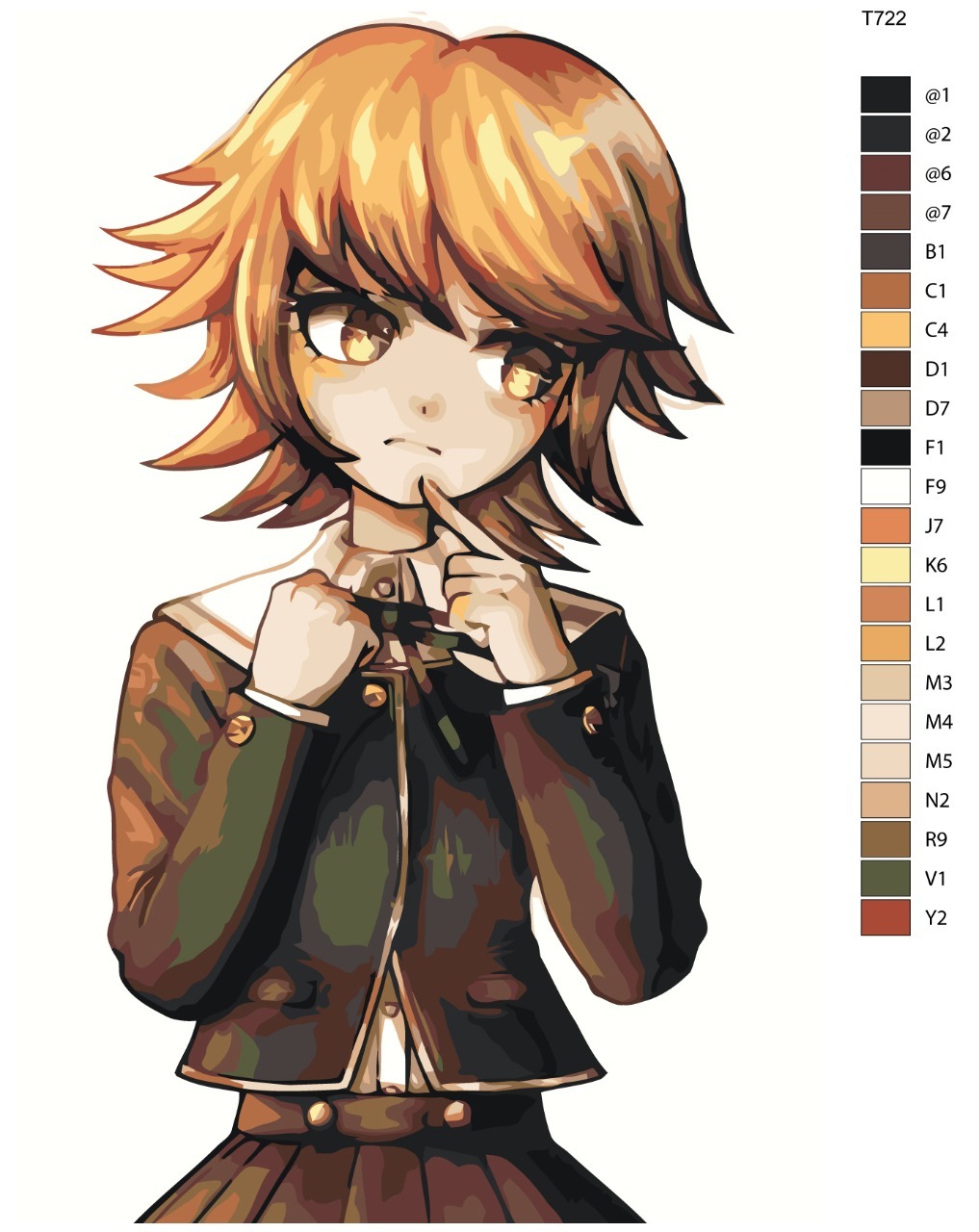 

Картина по номерам BRUSHES-PAINTS T722, Чихиро Фуджисаки. Аниме Данганронпа - Danganronpa