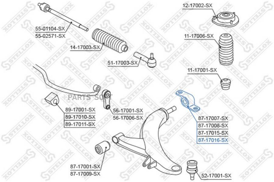 

STELLOX Сайлентблок STELLOX 8717016sx