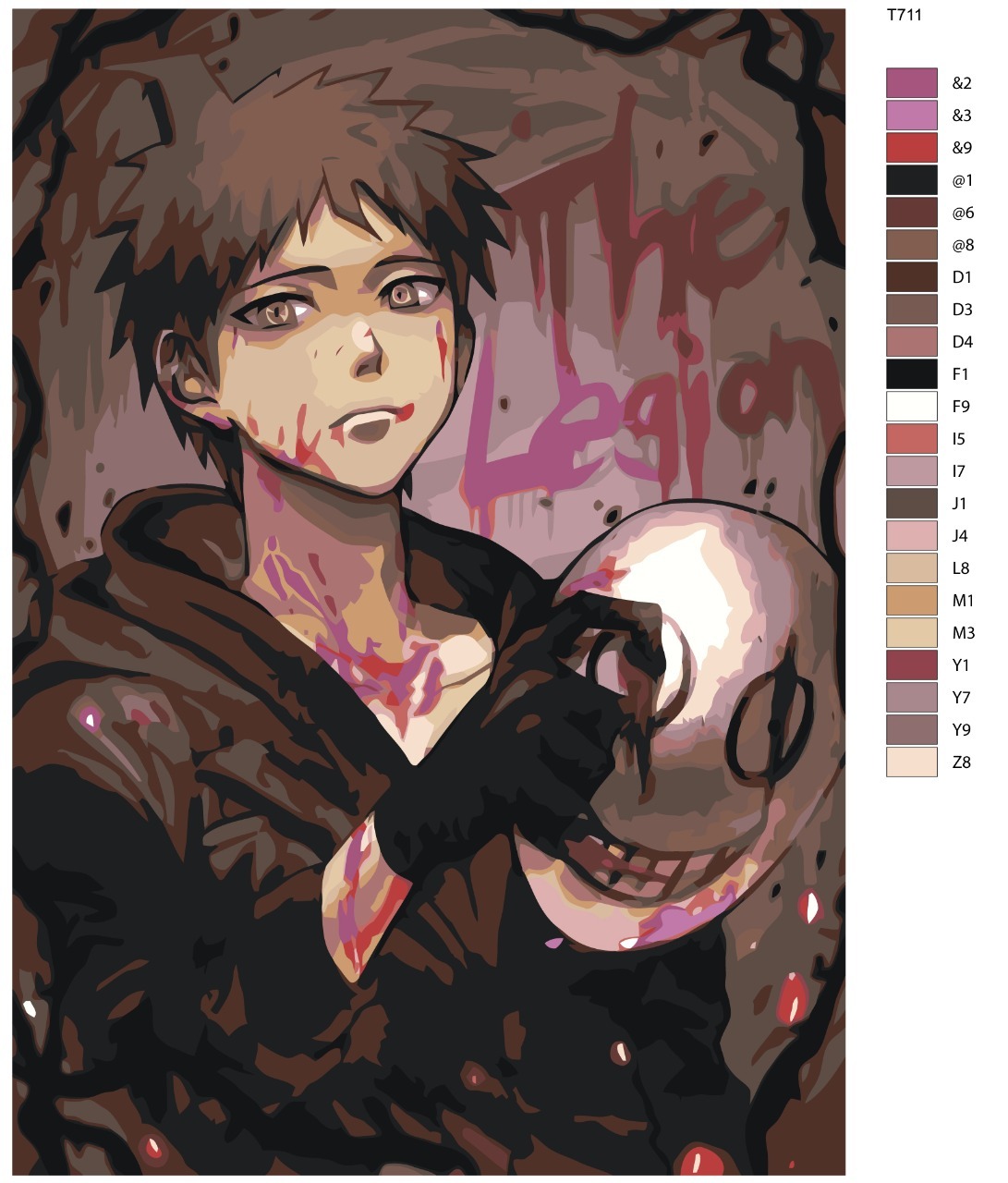 

Картина по номерам BRUSHES-PAINTS T711, Макото Наэги. Аниме Данганронпа - Danganronpa