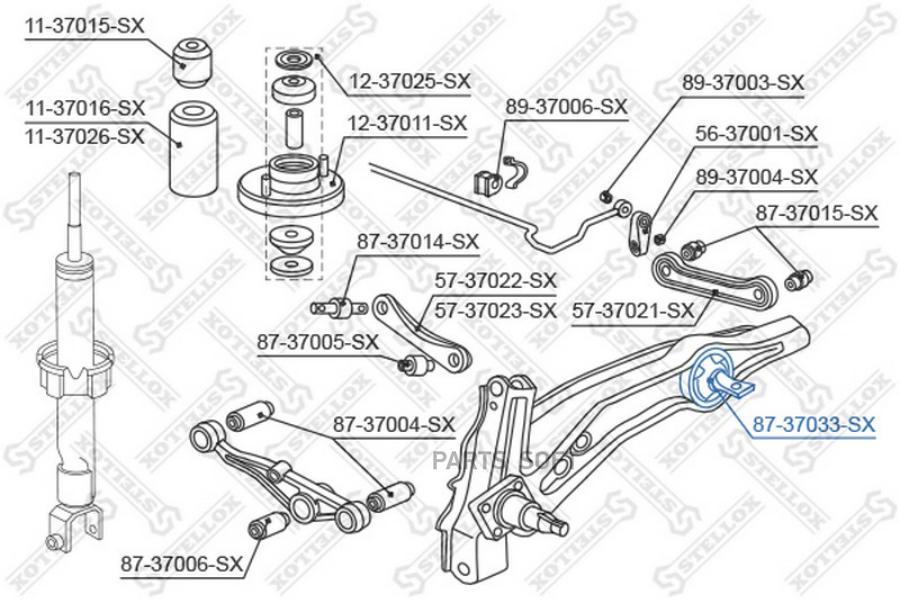 

STELLOX Сайлентблок STELLOX 8737033sx