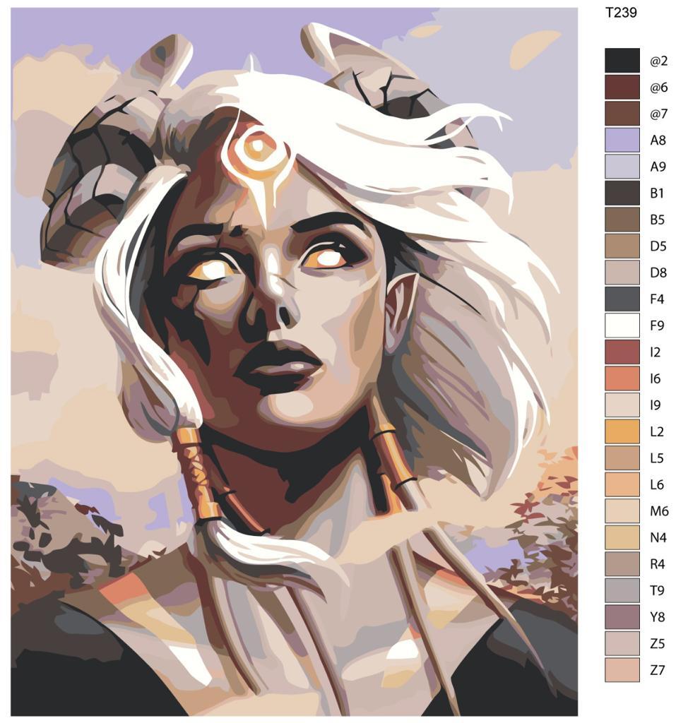 

Картина по номерам BRUSHES-PAINTS Т239, Овен женщина