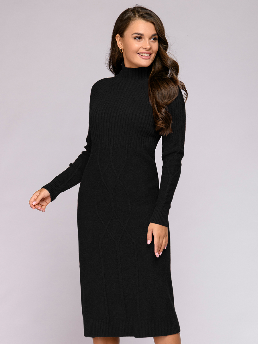

Платье женское 1001dress 0122001-30091BK черное one size
