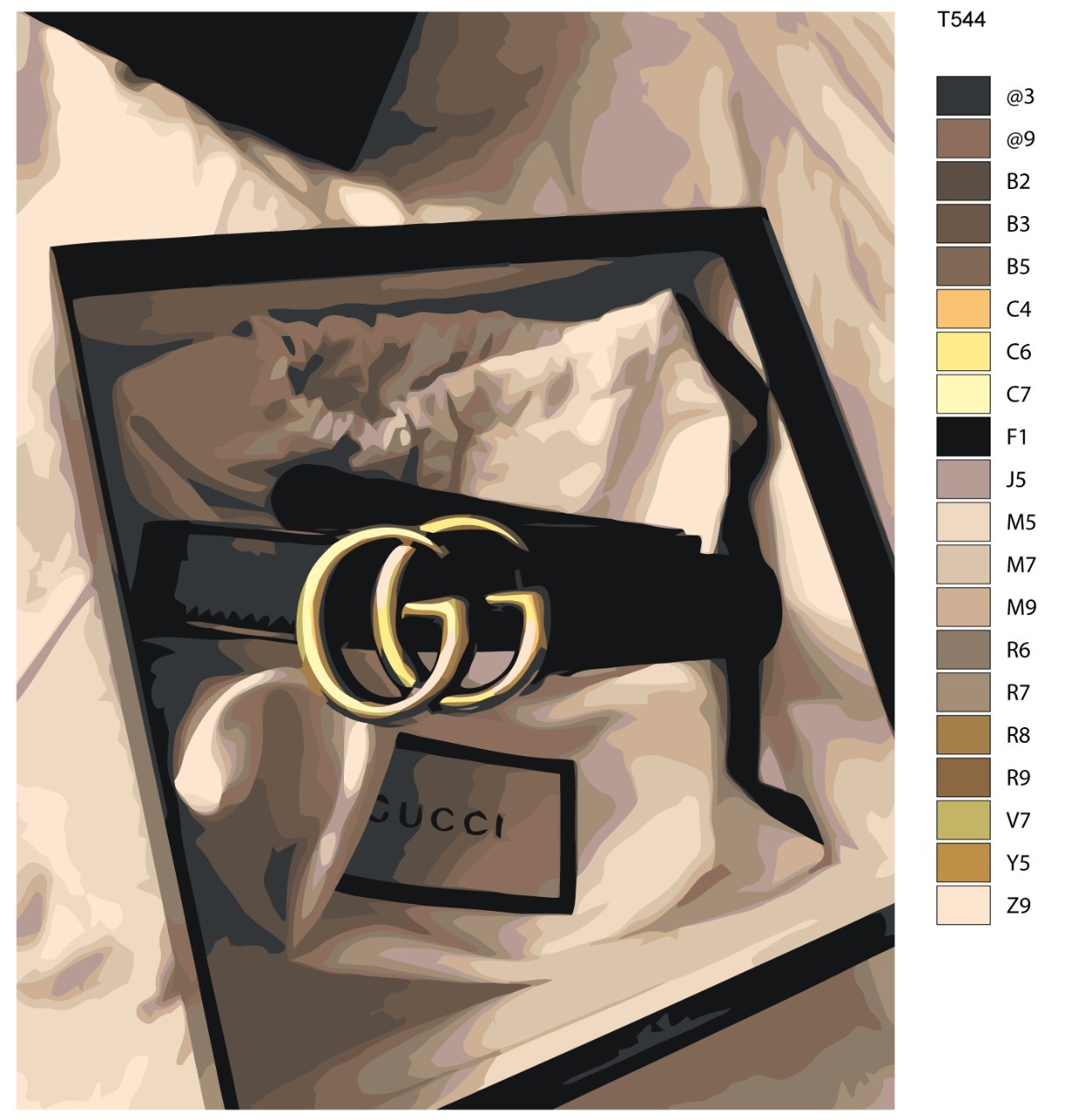 

Картина по номерам BRUSHES-PAINTS Т544, Ремни GUCCI
