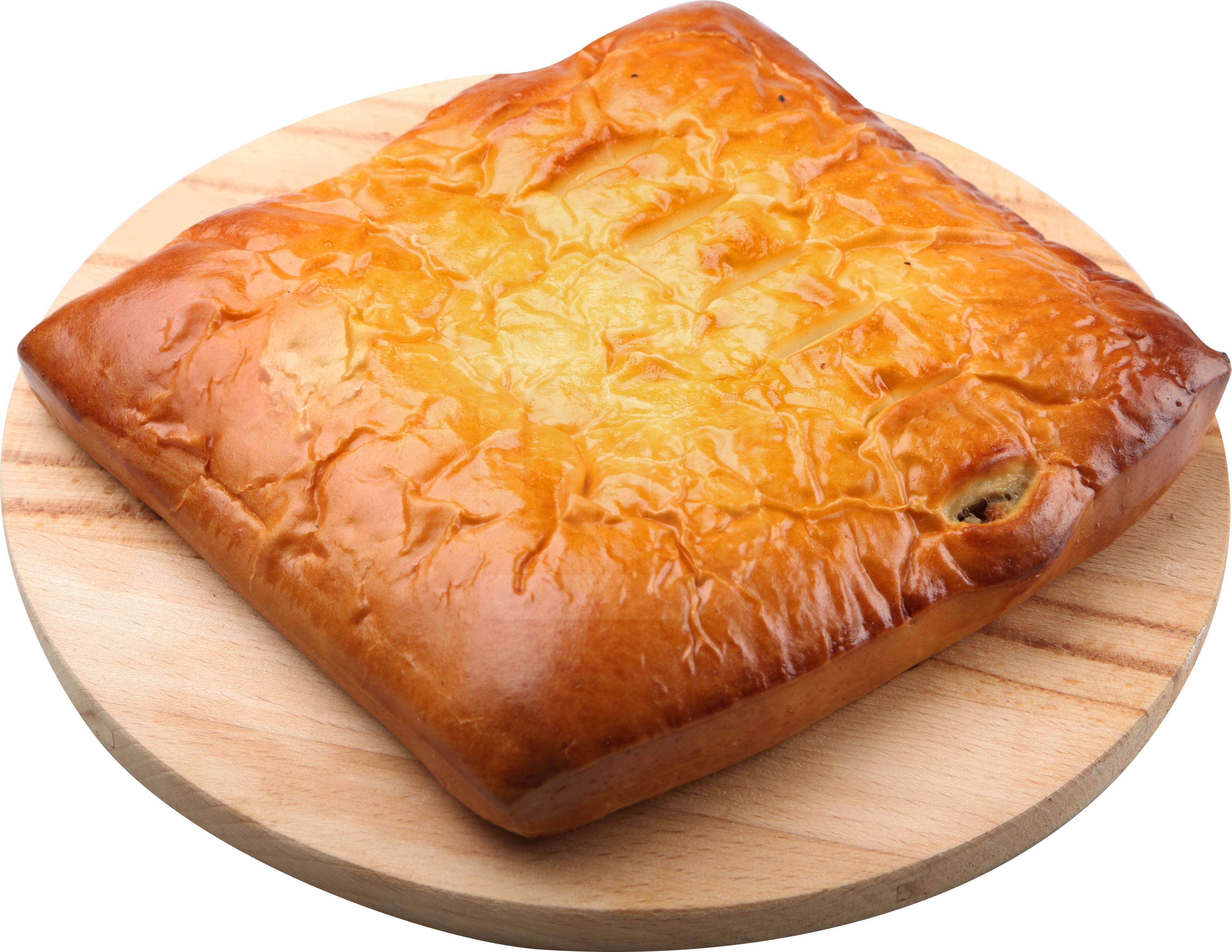 

Пирог дрожжевой с начинкой мясо птицы-картофель-грибы 500 г