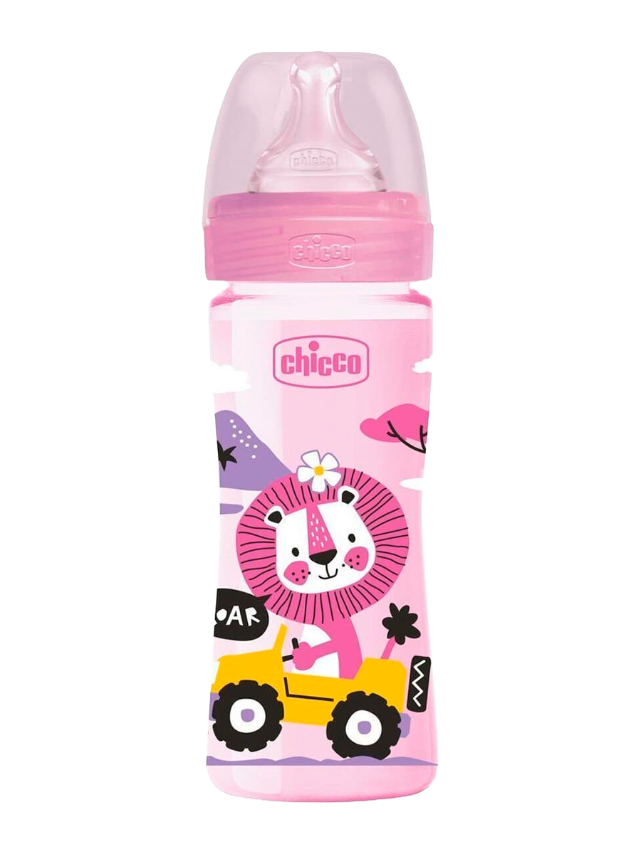 

Детская бутылочка Chicco Well-Being Girl с 2 мес 250 мл, Розовый, Well-Being Girl