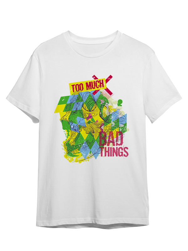 

Футболка унисекс СувенирShop Абстракция Too much bad things / Череп белая 3XL (56-58), Абстракция "Too much bad things / Череп / Skull" 156