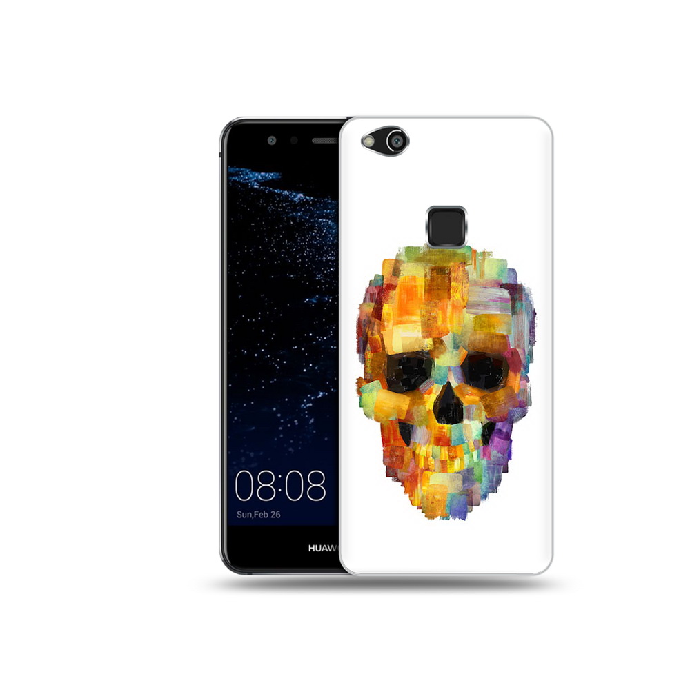 

Чехол MyPads Tocco для Huawei P10 Lite нарисованный череп (PT62135.59.516), Прозрачный, Tocco