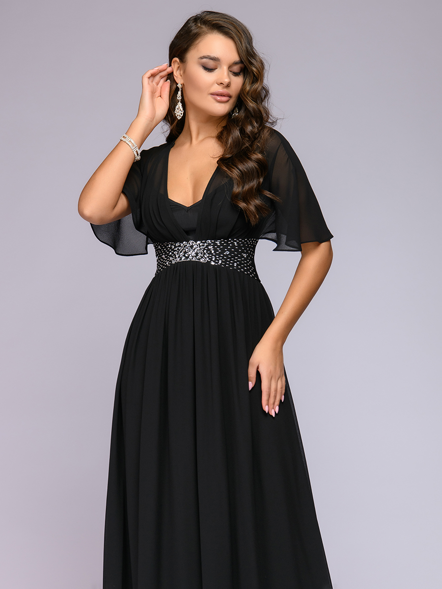 

Платье женское 1001dress 0122001-30115BK черное 42, 0122001-30115