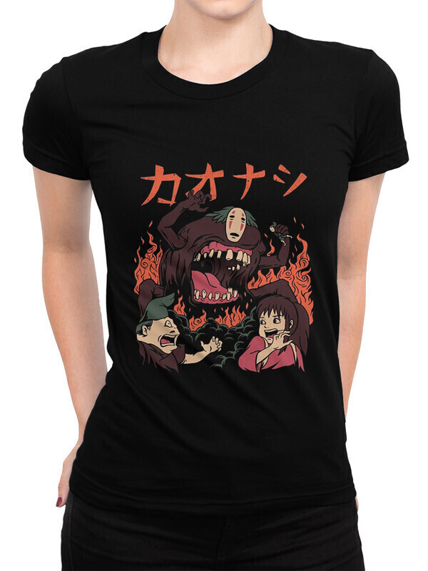 

Футболка женская Dream Shirts Унесенные призраками Женская 10010111 черная S, Унесенные призраками Женская 10010111