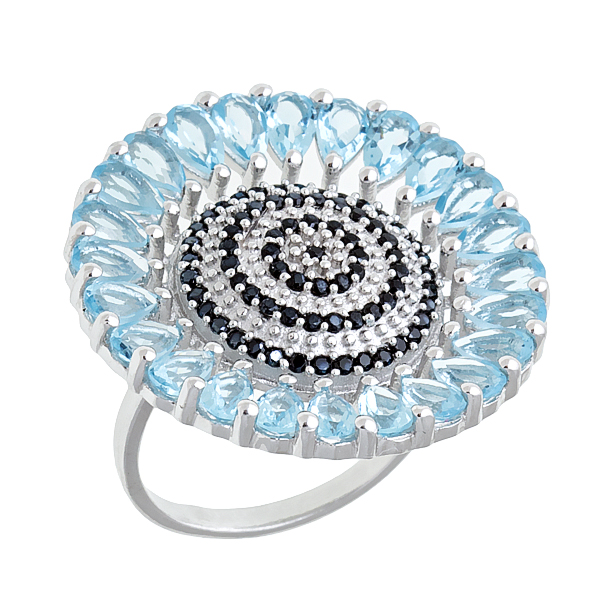 

Кольцо женское Balex Jewellery 1410931673 из серебра топаз/шпинель, р. 19, 1410931673