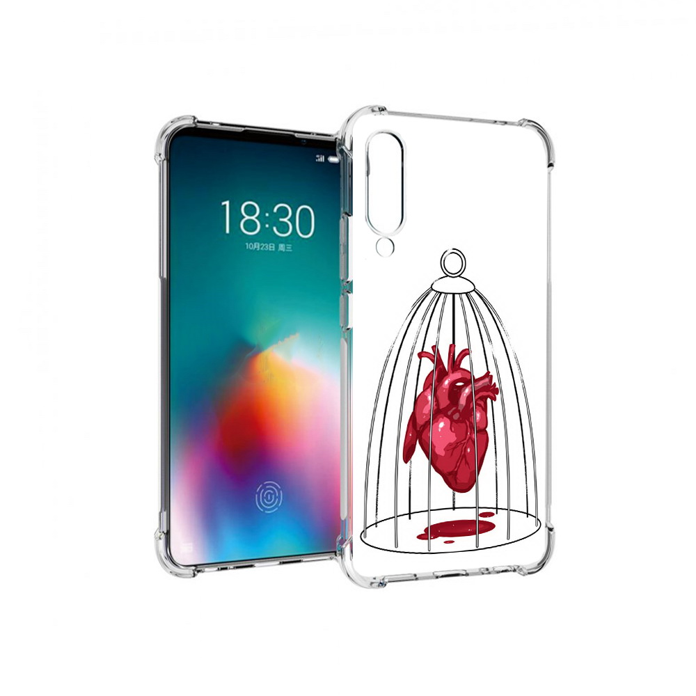 

Чехол MyPads Tocco для Meizu 16T сердце в клетке (PT144619.90.597), Прозрачный, Tocco