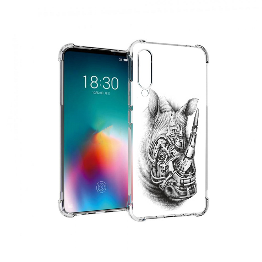 

Чехол MyPads Tocco для Meizu 16T стальной носорог (PT144619.90.620), Прозрачный, Tocco