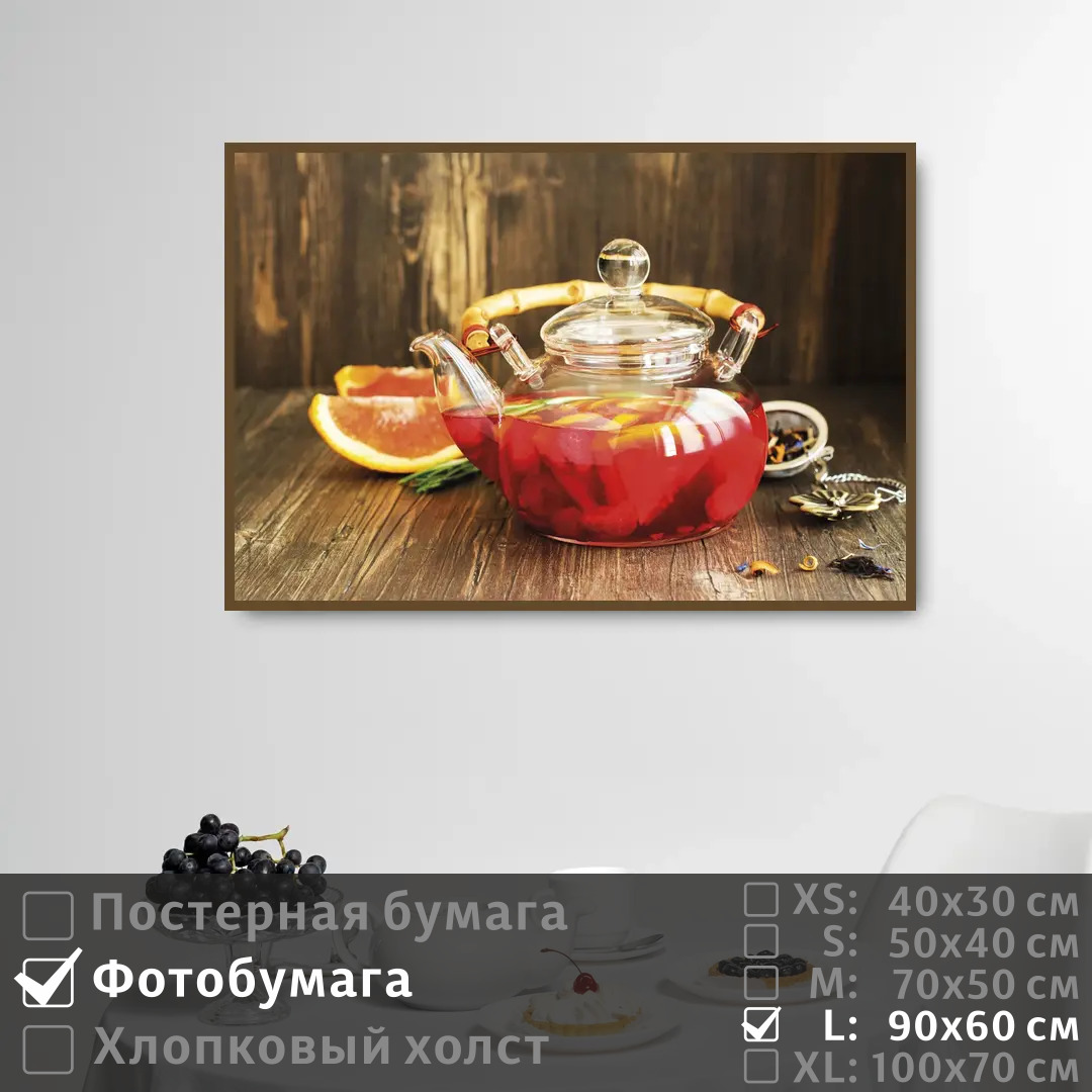 

Постер на фотобумаге ПолиЦентр Фруктовый чай 90х60 см, ФруктовыйЧай