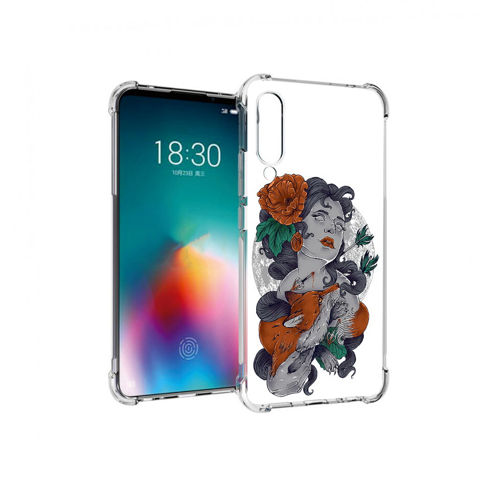

Чехол MyPads Tocco для Meizu 16T темная девушка с лисой (PT144619.90.639), Прозрачный, Tocco