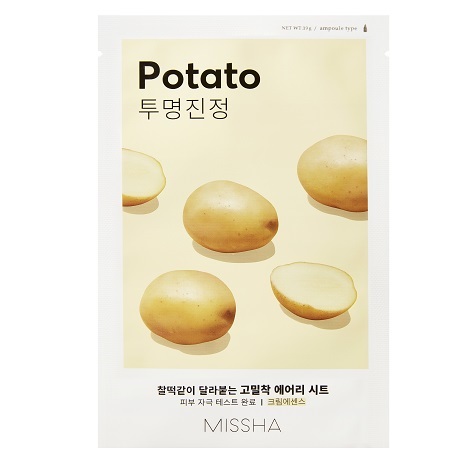 фото Набор масок для лица с экстрактом картофеля missha airy fit sheet mask potato 3 шт
