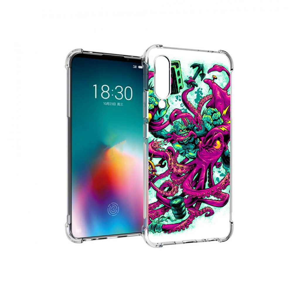 

Чехол MyPads Tocco для Meizu 16T фиолетовый кракен (PT144619.90.657), Прозрачный, Tocco