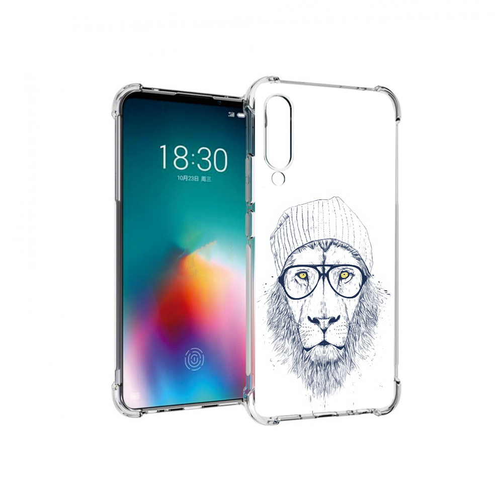 

Чехол MyPads Tocco для Meizu 16T хиппи лев (PT144619.90.663), Прозрачный, Tocco