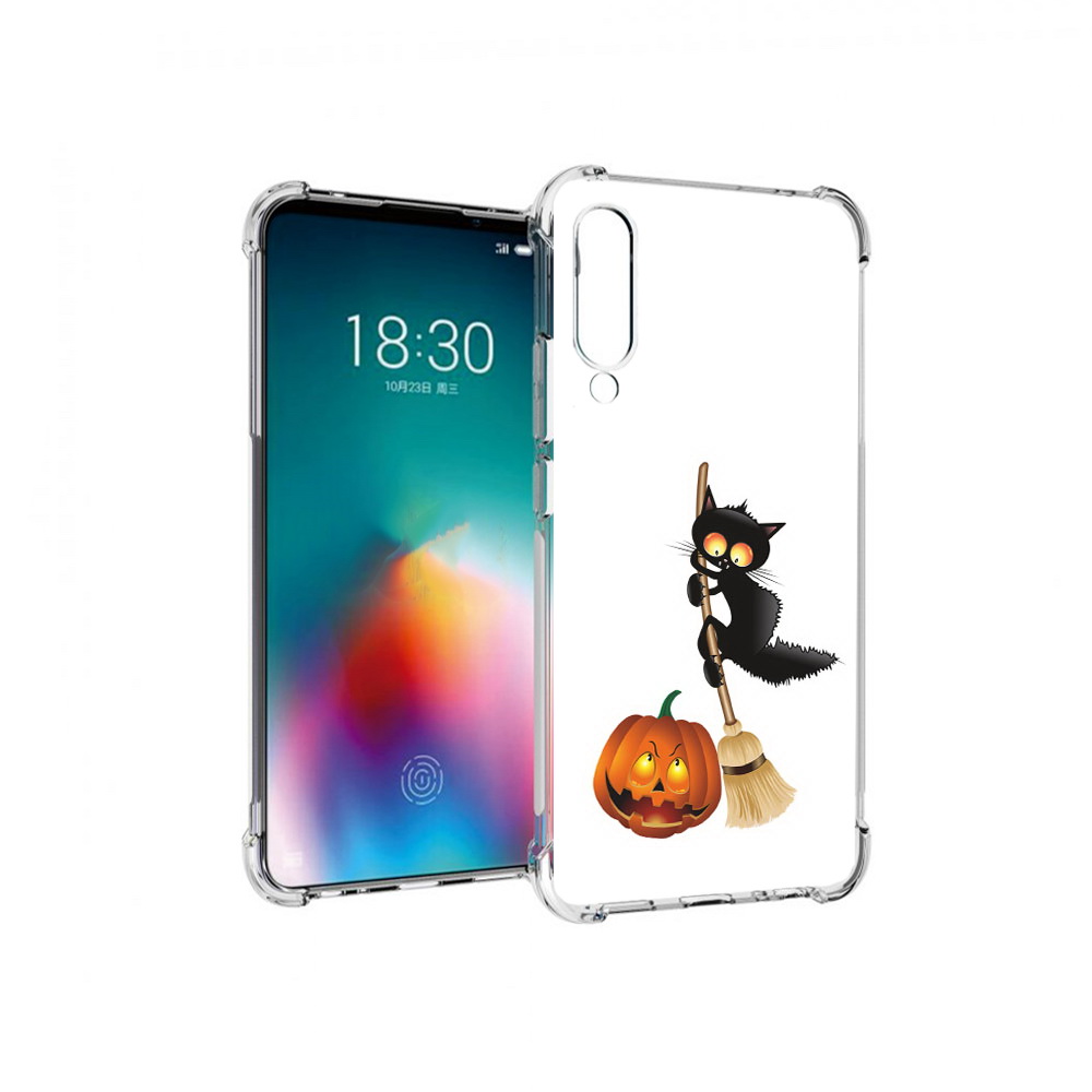

Чехол MyPads Tocco для Meizu 16T хэлуинский котик (PT144619.90.667), Прозрачный, Tocco