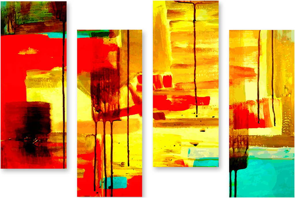 

Картина модульная на холсте Модулка Абстракция 90x67 см, 1696