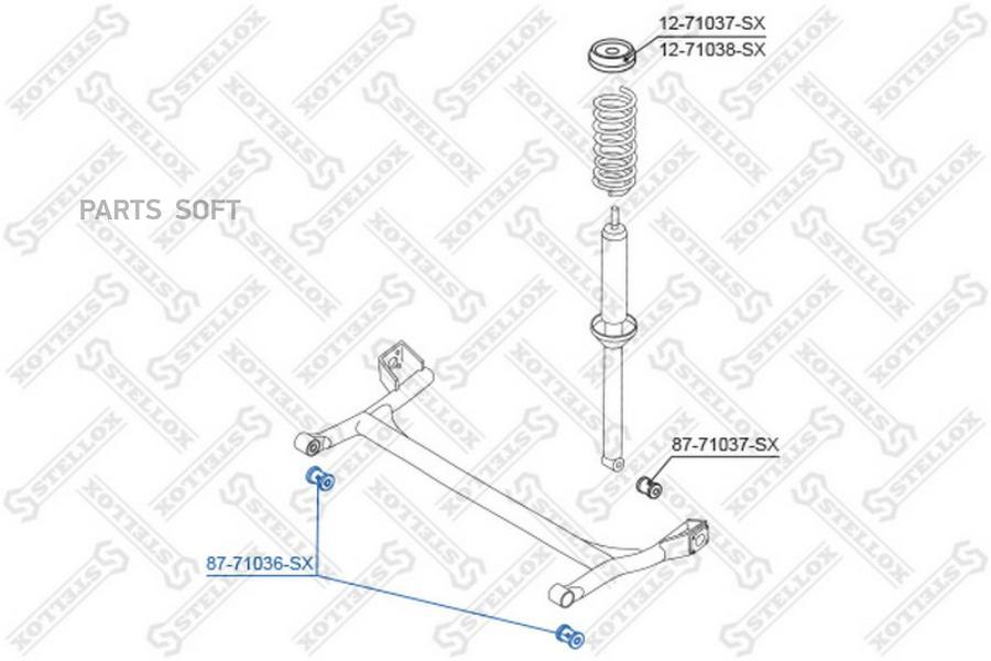 

STELLOX Сайлентблок STELLOX 8771036sx